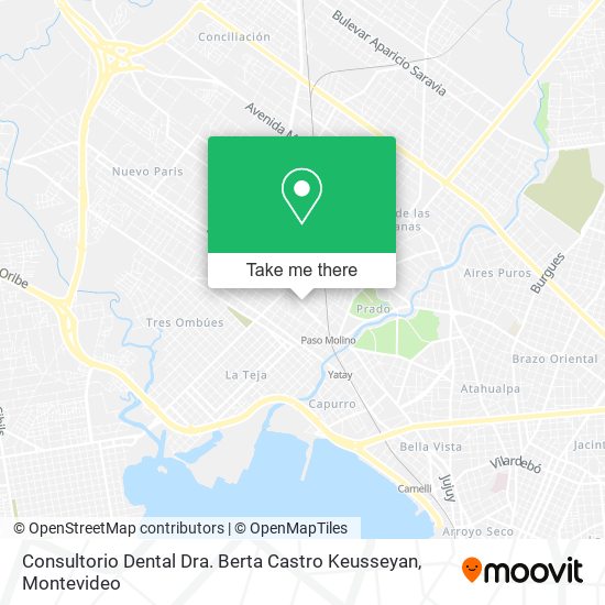 Mapa de Consultorio Dental Dra. Berta Castro Keusseyan