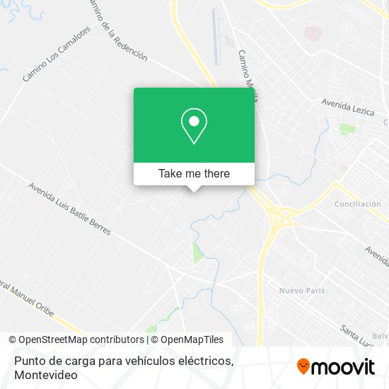 Punto de carga para vehículos eléctricos map