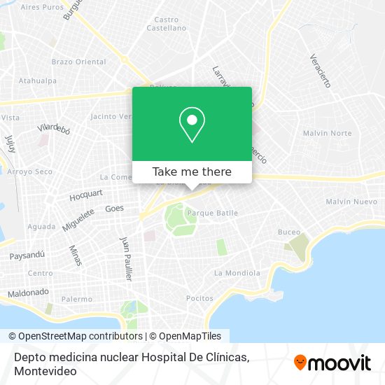 Depto medicina nuclear Hospital De Clínicas map