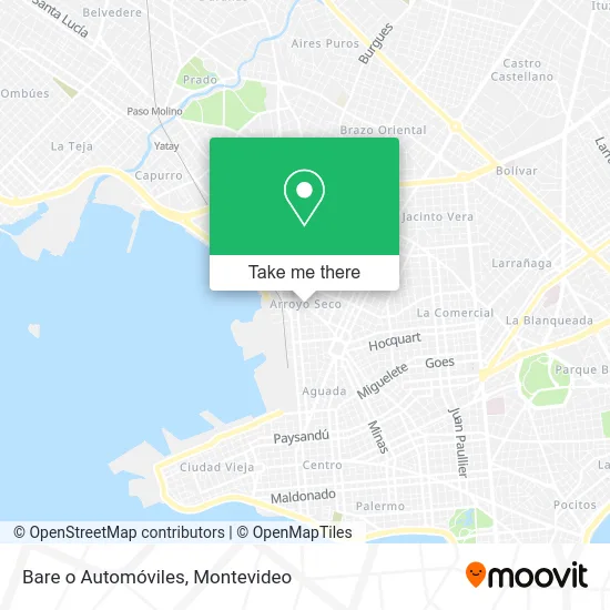 Mapa de Bare o Automóviles