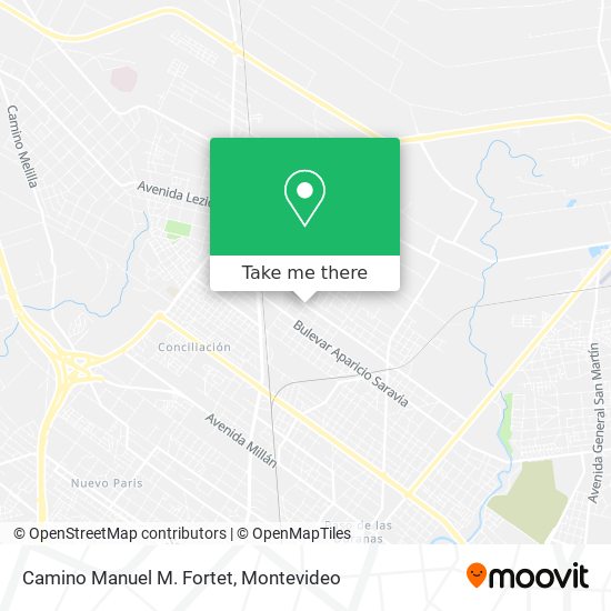 Camino Manuel M. Fortet map