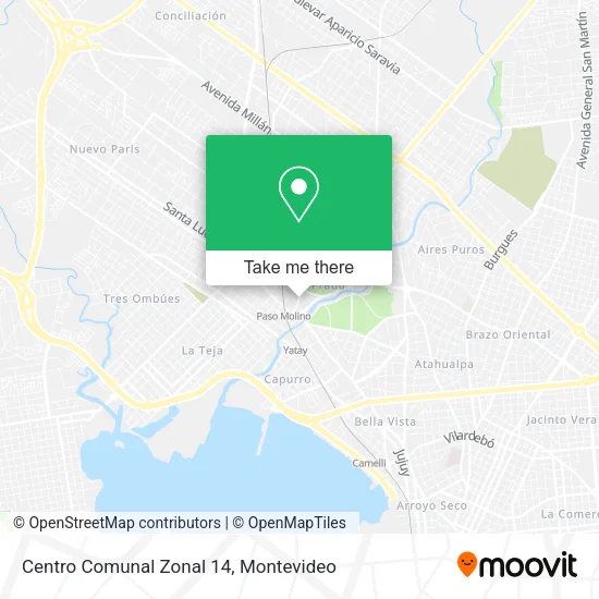 Mapa de Centro Comunal Zonal 14