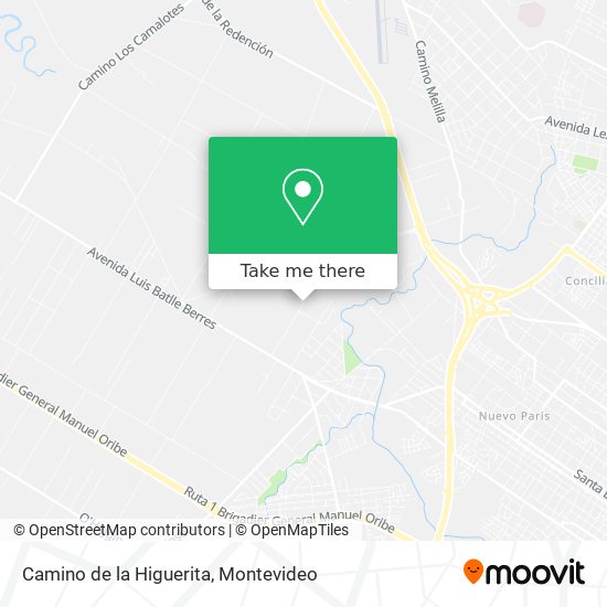 Camino de la Higuerita map