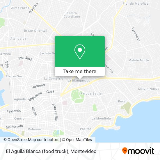 El Águila Blanca (food truck) map