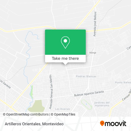 Mapa de Artilleros Orientales
