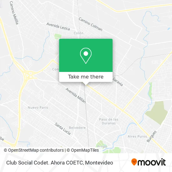 Club Social Codet. Ahora COETC map