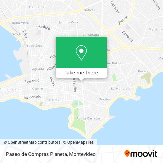 Mapa de Paseo de Compras Planeta