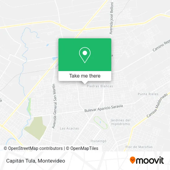 Capitán Tula map