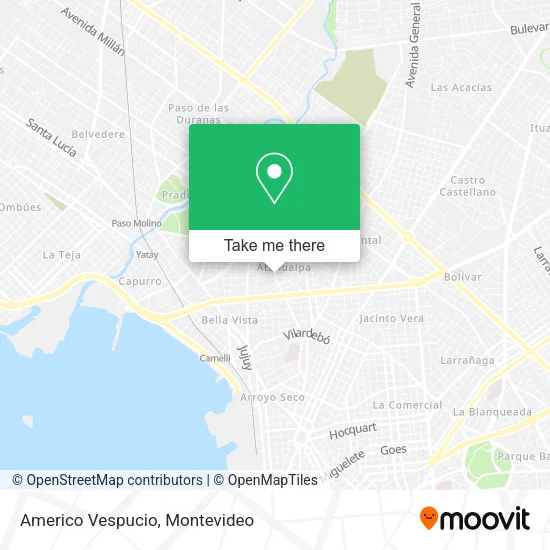 Americo Vespucio map