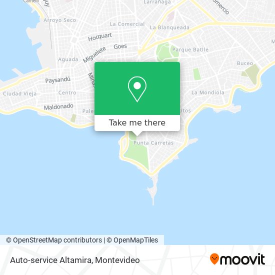 Mapa de Auto-service Altamira