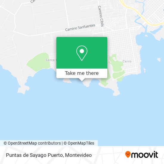 Puntas de Sayago Puerto map