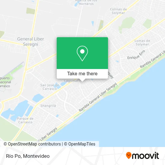 Río Po map