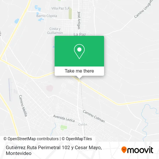Mapa de Gutiérrez Ruta Perimetral 102 y Cesar Mayo