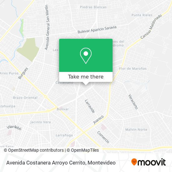 Avenida Costanera Arroyo Cerrito map