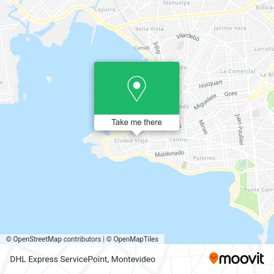 Mapa de DHL Express ServicePoint