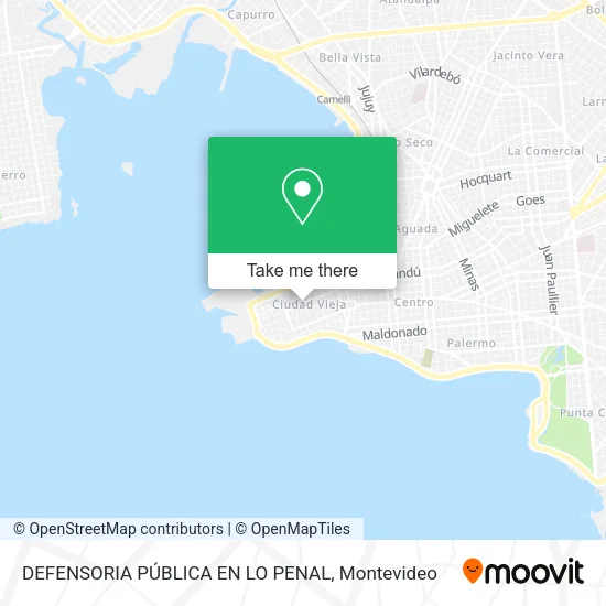 DEFENSORIA PÚBLICA EN LO PENAL map