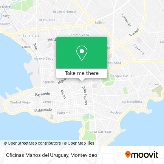 Oficinas Manos del Uruguay map