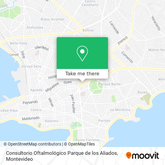 Mapa de Consultorio Oftalmológico Parque de los Aliados