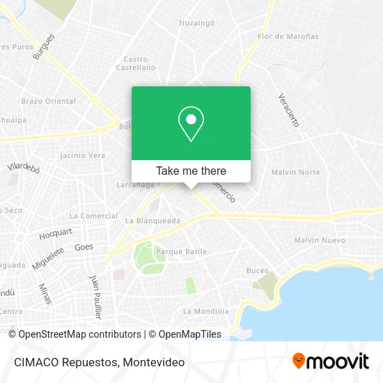 Mapa de CIMACO Repuestos