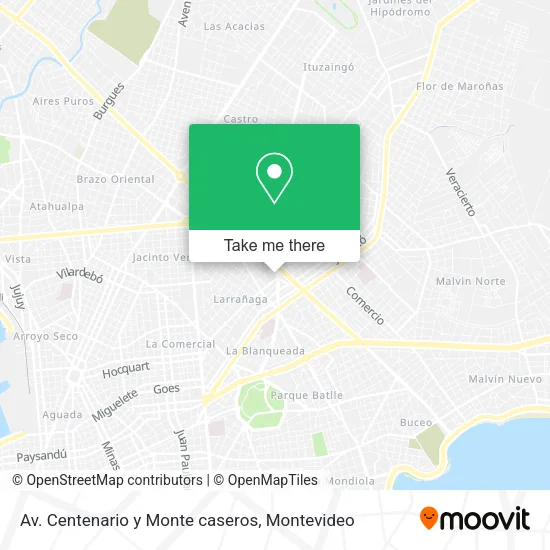 Mapa de Av. Centenario y Monte caseros