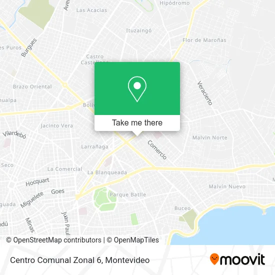 Mapa de Centro Comunal Zonal 6