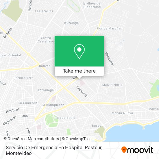 Servicio De Emergencia En Hospital Pasteur map