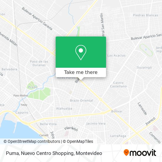 Puma, Nuevo Centro Shopping map