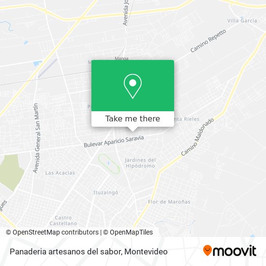 Mapa de Panaderia artesanos del sabor