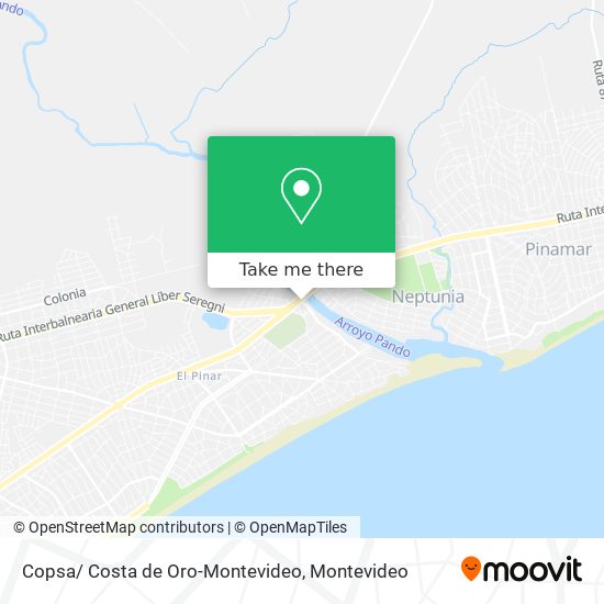 Copsa/ Costa de Oro-Montevideo map