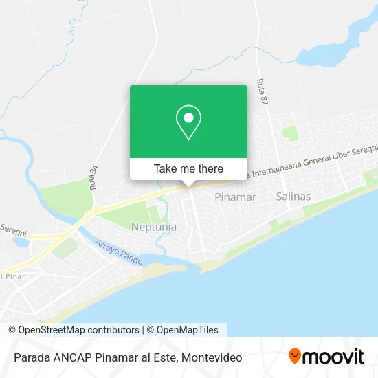 Parada ANCAP Pinamar al Este map