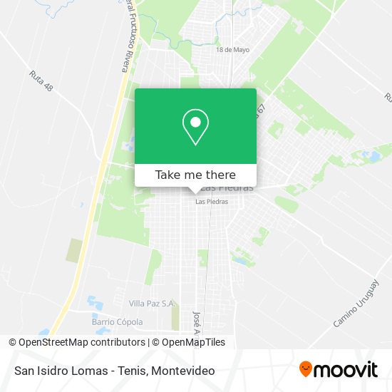 San Isidro Lomas - Tenis map