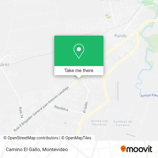 Camino El Gallo map