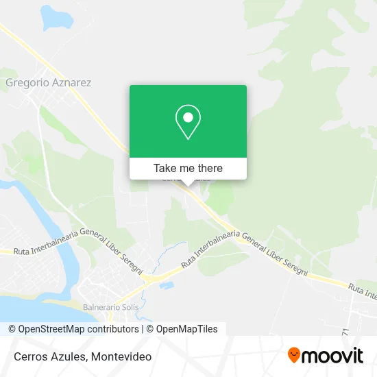 Cerros Azules map