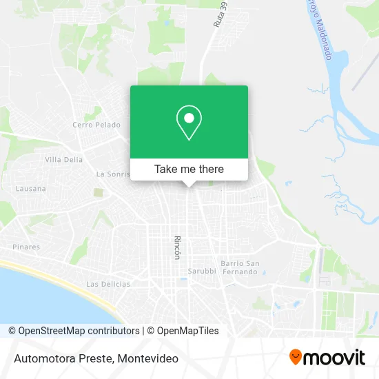 Automotora Preste map