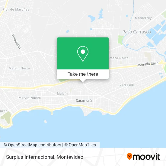 Surplus Internacional map