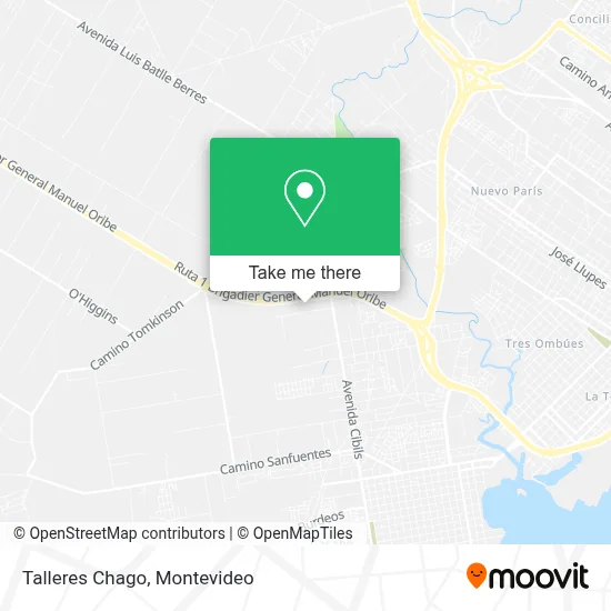 Talleres Chago map