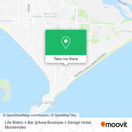 Life Bistro + Bar @Awa Boutique + Design Hotel map