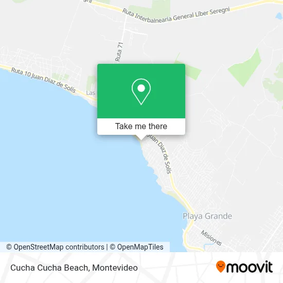 Cucha Cucha Beach map