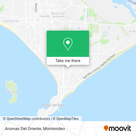 Aromas Del Oriente map