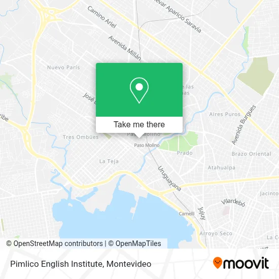 Pimlico English Institute map