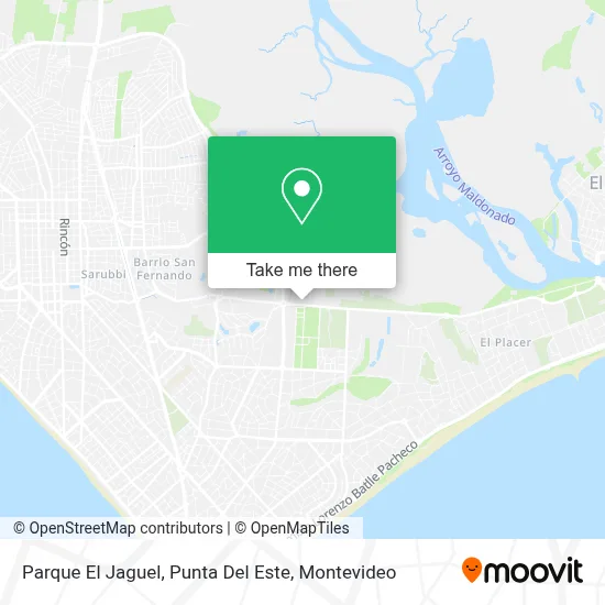 Parque El Jaguel, Punta Del Este map