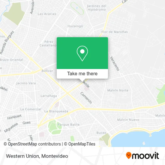 Western Union map