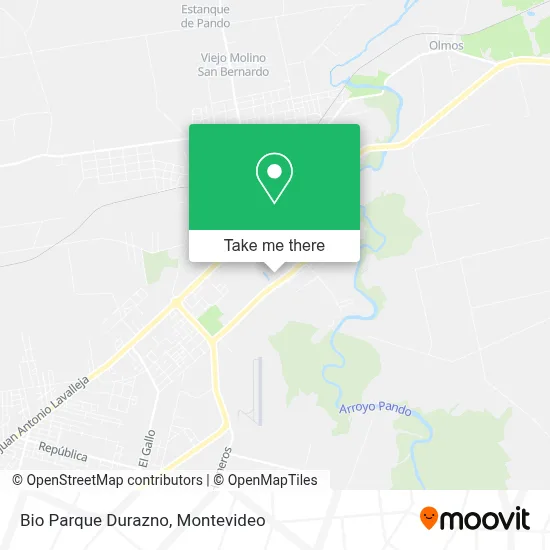 Bio Parque Durazno map