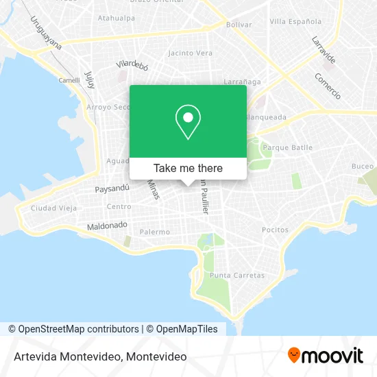 Artevida Montevideo map