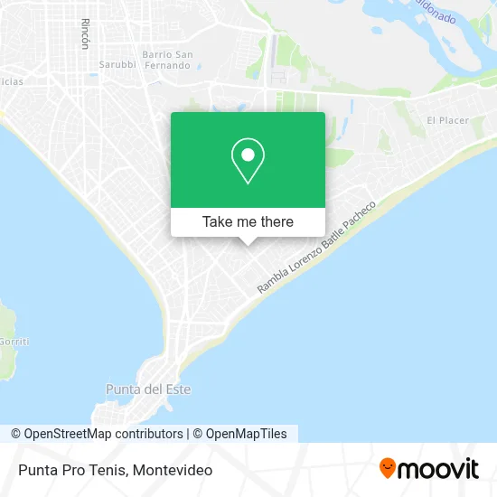 Punta Pro Tenis map