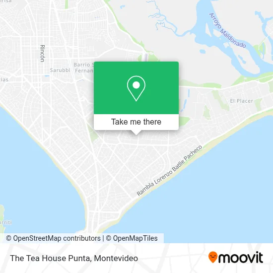 The Tea House Punta map