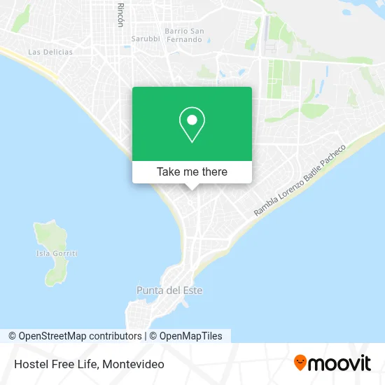 Hostel Free Life map