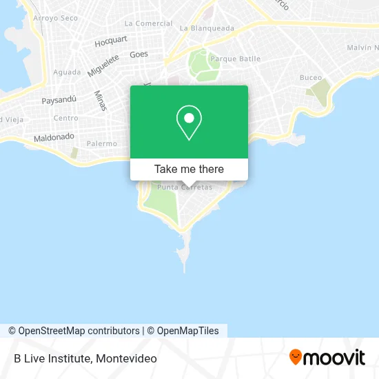 B Live Institute map
