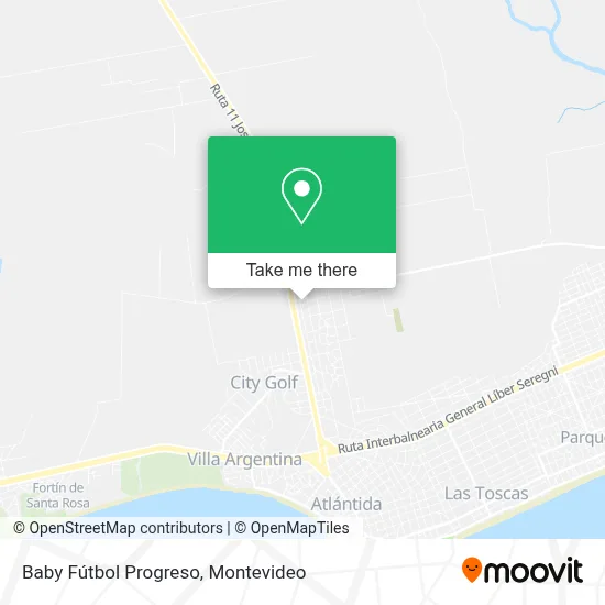 Baby Fútbol Progreso map