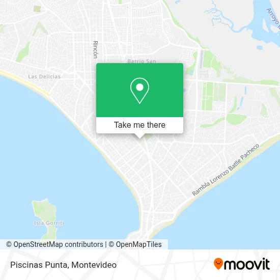 Piscinas Punta map